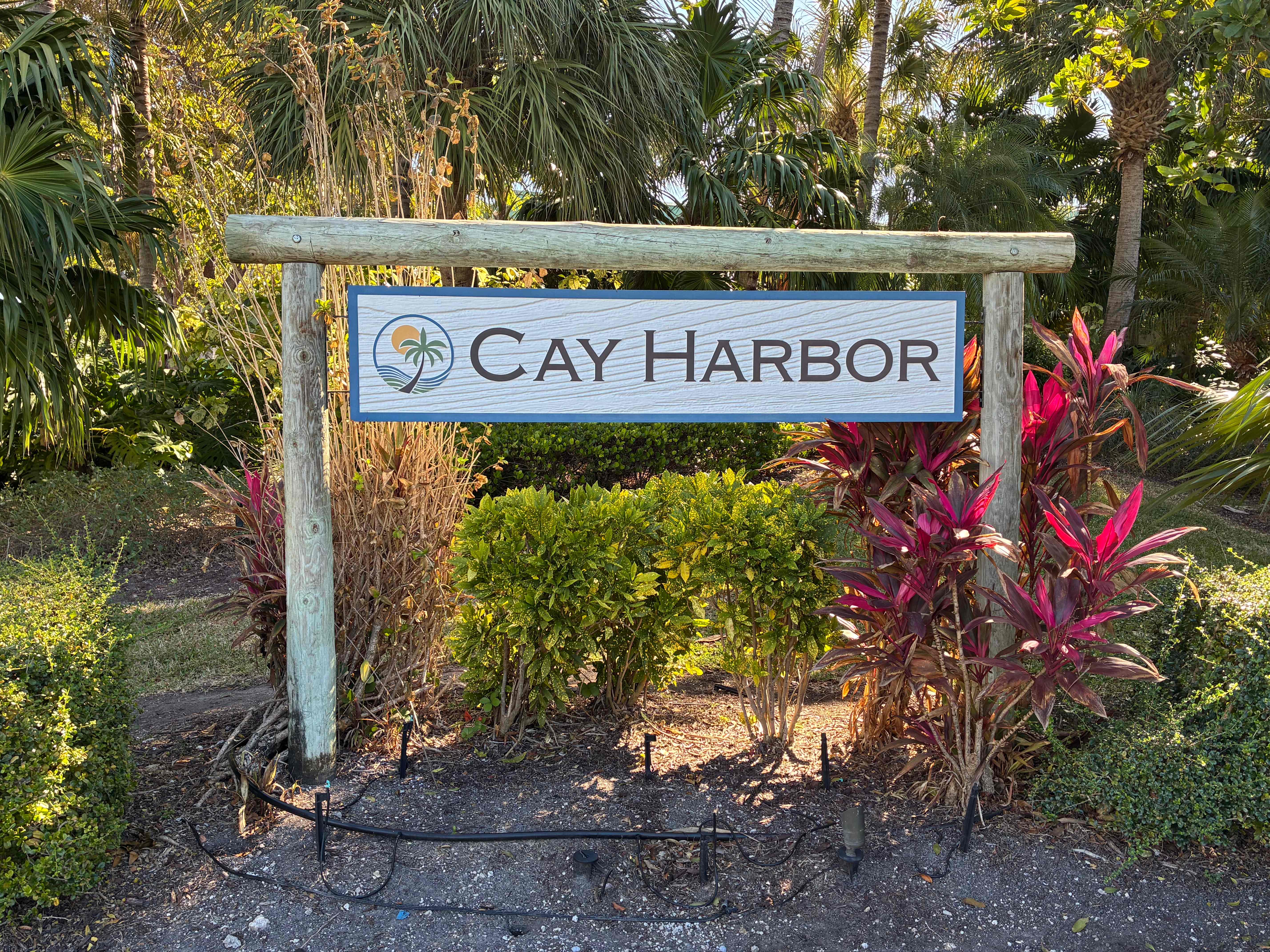 Cay Harbor neighborhood sign at Ocean Reef
