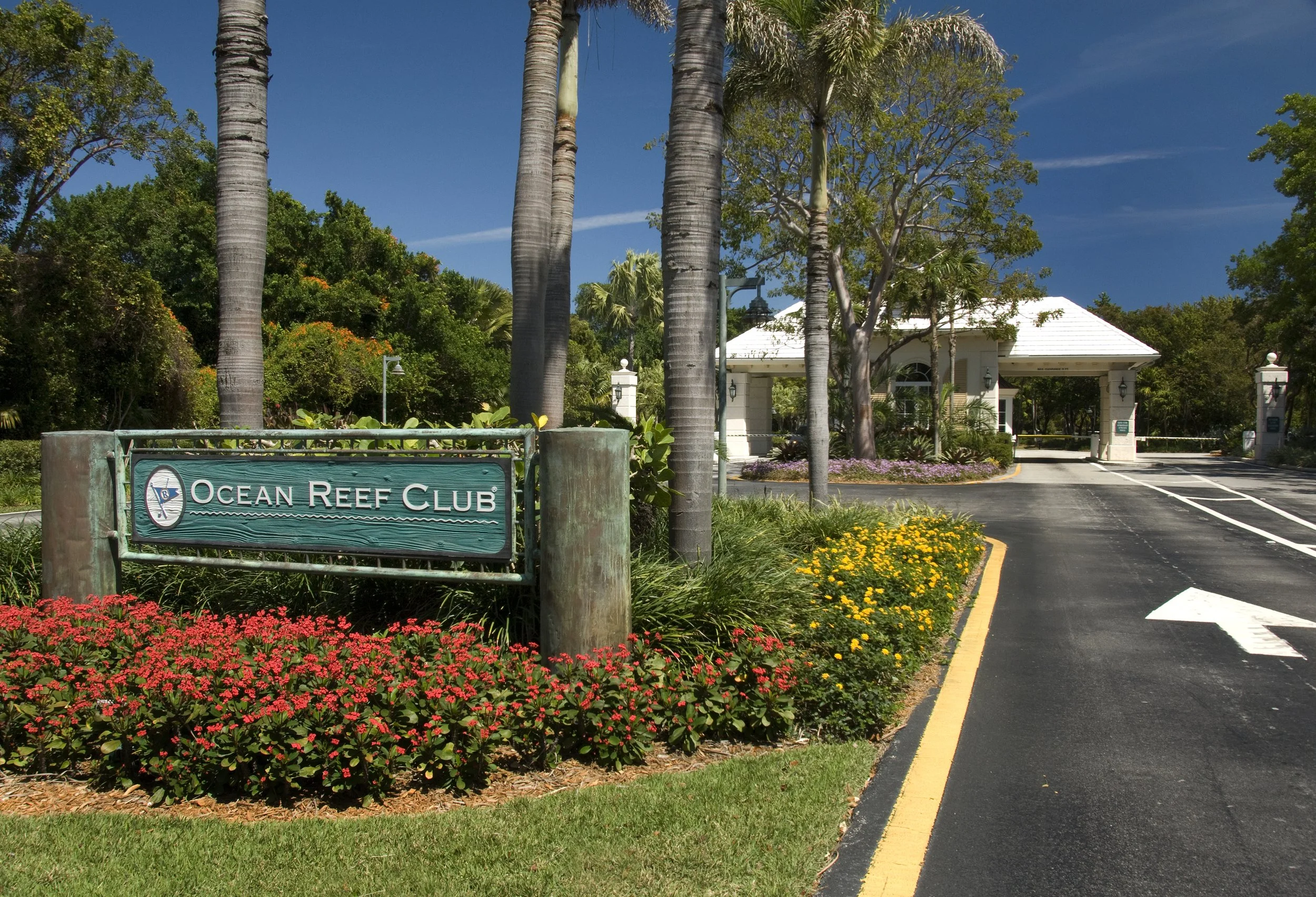 Gated entrance to Ocean Reef Club