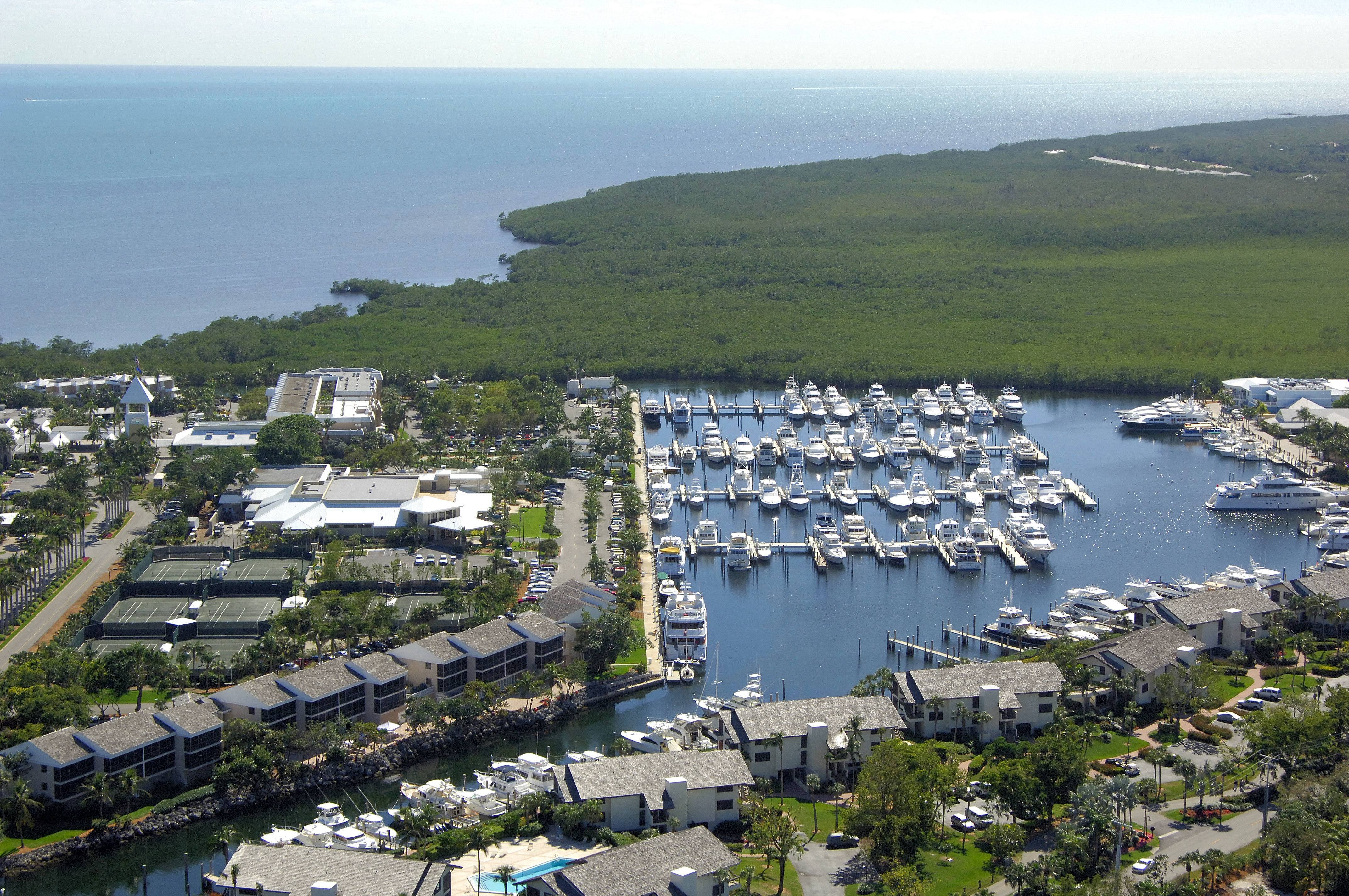 Marina with boats at Ocean Reef Club